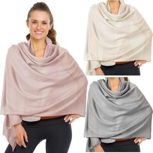 Patelai 3 Pcs Sun Shawl UV Sun Protection Beach Travel Shawl UPF 50+ Women's Beach Wraps for Women Travel Essentials (71 x 28 Inch, Gray,pink,cream)
