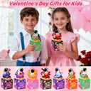 28 Pack Valentines Day Gifts for Kids Classroom Galaxy Slime Kit Valentines Cards Space Gift Boxes for Kids School, Valentines Day Slime Fidget Toys Exchange Cards Valentines Party Favors Boys Girls