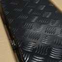 20 Inch Tool Box Flatbox Truck Car Outdoor Trailer Pickup Underbody Toolbox,RV Storage Organizer,Underbed Tools Organizer W/Lock & Keys, Black Aluminum 5 Bar Tread(20''X12''X9.5'')