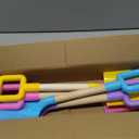 Mototo 4 Pieces 16 Inch Beach Shovels Large Beach Spades Multicolor Sand Shovels with Wooden Handle Plastic Shovel for Digging Beach Sandbox Snow Garden Toys Set for Kids Adults (4 Pack, Light Series)