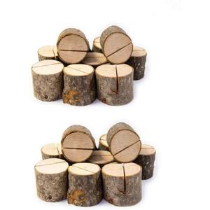 Rustic Wood Table Numbers Holder Wood Place Card Holder Party Wedding Table Name Card Holder Memo Note Card (20pcs)