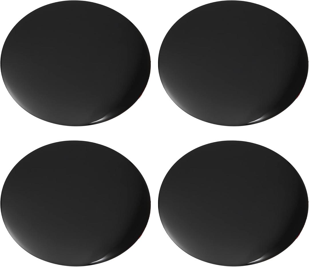 X AUTOHAUX 4pcs 70mm Black Car Universal Wheel Center Hub Caps Emblem Badge Decal Sticker