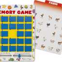 Melissa & Doug Flip to Win Travel Memory Game - Wooden Game Board, 7 Double-Sided Cards Road Trip Essentials for Kids, Hangman Game for Kids, Memory Game for Toddlers and Kids 5+