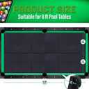 Pool Table Insert Mat for Pool Table Protection Billiard Table to Dining Table Foldable Removable Foam Mat with Zipper, Black