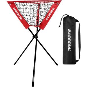 BaseGoal Ball Caddy - Portable and Foldable Baseball Softball Basket for Batting Pitching Practice Training