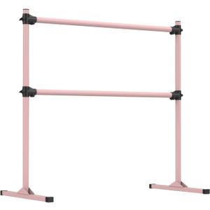 Zlinke 4FT Height Adjustable Ballet Barre, Freestanding Ballet Bar, Heavy Duty Dance Bar Support, Sturdy Construction, Anti-Slip for Kids Adult, Home and Gym Use