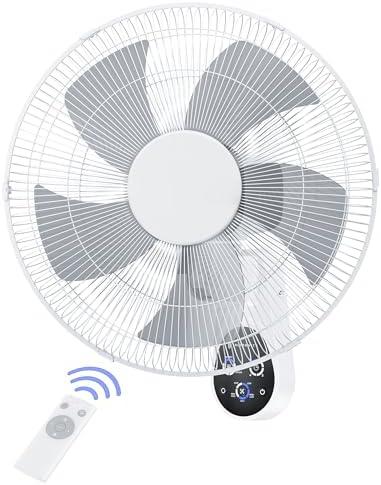 Mirdred Wall Mount Fan, 16 Inch 5 Blades 5 Speeds Wall Fan with Remote Control, 90 Degree 8 Hour Timer Oscillating Fans for Bedroom Home Kitchen