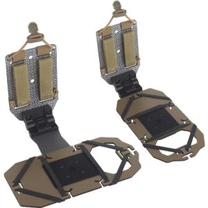 90 Degree Rotation Tactical Plate Carrier Vest Attachments Universal Phone Chest Mount for Larger Screen Size 4.7"-7.8" Molle Accessories Foldable Navigation Adjustable Phone Holder Board (Tan)