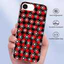 Red Black Plaid Snowflake Case for iPhone 16 e, Classic Winter Pattern, Trendy Cool Soft TPU Bumper Cover for iPhone 16 e