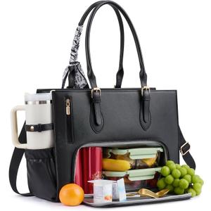 LOVEVOOK Work Tote Bag for Women with Lunch Compartment fits 17.3" Laptop