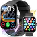 Smart Watch for Men Women(Answer/Make Calls), 2026 New 1.96" HD Smartwatch, Fitness Tracker with 110+ Sport Modes, IP68 Waterproof Pedometer, Heart Rate/Sleep/Step Monitor for Android iOS, Black