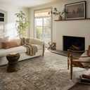 Loloi Magnolia Home by Joanna Gaines Junie Collection JUE-02 Moss/Natural 2'-7" x 8'-0", .38 Pile Height, Runner Rug