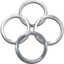 66.6 to 57.1 Hub Centric Rings, Aluminum Hubcentric Rings for Audi A3 A4 Q3 S3 VW Jetta GTI Passat Golf with 57.1mm hub bore, Pack of 4