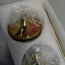 Gold Candleholders for Taper Candlesticks Plus Candle Snuffer  Dining Table Dcor Centrepiece - Brass Candelabra Candlestick Holder - Gold Dcor for Home Weddings Celebrations Events (Set of 6 Pcs)