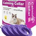 Cat Calming Collar, 15-Inch Adjustable, 60-Day Stress Relief, Purple, 4-Pack