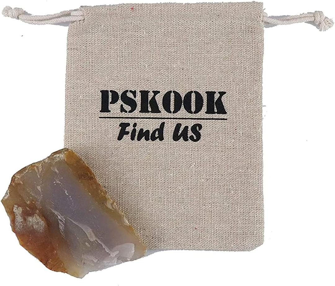 PSKOOK Flint Steel Striker Kit Primitive Fire English Flint Stone Steel Striker(Flint 1PC)