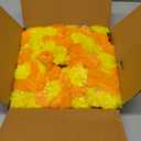 Marubhumi Artificial Marigold Flower Strands Garland for Diwali Decor,5 Feet Long Strands, Garland for Decoration, Diwali Decorations for Home, Christmas Decor Wedding Decor, Mango Yellow - 5 PCS