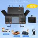 Back Seat Extender for Dogs, Heavy-Duty Hard Bottom Backseat Cover, Car Hammock for Dogs & Pets, Upgraded PU Leather - Waterproof & Anti-slip & Anti-scratch & Wipe-down Cleaning for Cars & SUVs