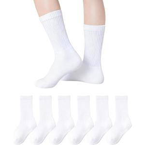 Santgoo Boys Athletic Socks Half Cushioned Quarter 7-10 Ankle Socks Kids Cotton Low Cut Sport Sock White 6 Pack
