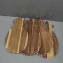 Geetery 4 Pack Pineapple Shaped Serving Trays Wooden Charcuterie Boards Platter Fun Cutting Boards Cute Large Placemats Rustic Serving Tray for Kitchen Party