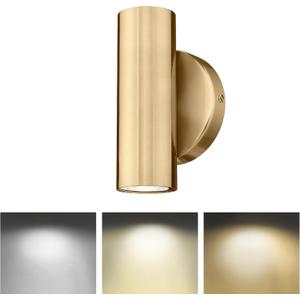 2-Light Wall Light, Brass Gold Wall Sconce, Indoor Up and Down Wall Lamp for Bedroom Bathroom Stair Entryway (1 Pack), WL4830-2W-BB