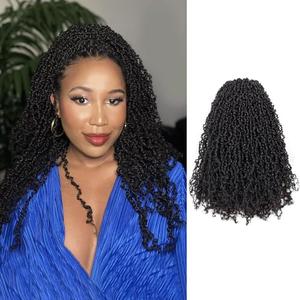 Toyotress Yanky Twist Crochet Hair - 16 Inch 8 Packs (30 Strands/Pcs) Fluffy Spring Mini Twist Passion Twist, Natural Black Pre-Looped Crochet Braids Braiding Hair (16 Inch, 1B-8P)