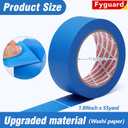 20 Rolls Blue Painters Tape 1 Inch Wide 0.94In x 1100 Total Yards Bulk Blue Masking Tape, Heat Resistant Washi Tape for Wall Painting DIY Projects, Sharp Lines
