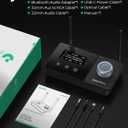 SOOMFON Dual Antenna Bluetooth Transmitter for TV Bluetooth 5.3 Receiver 3-in-1 to 2 Headphones with LCD Display Volume Control Optical AUX RCA for TV Home Stereo Speaker