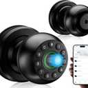 Pulido Fingerprint Door Lock | App Available But Not Required | Keypad Door Knob with Real Buttons | Smart Fingerprint Door Knob for Bedroom, Office, and Apartment (FQ1)