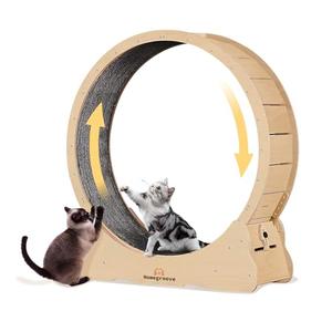 Homegroove Cat Exercise Wheel for Indoor Cats, 35.4 Inch