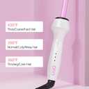 DAN Technology Curling Iron, 1/2 inch, Thin Curling Wand, Adjustable Temperature, Tourmaline Impregnated Ceramic Barrel, Dual Voltage Hair Wand, 60 min Shut Off