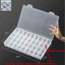 Feadily 1PCS 36 Grids Large Plastic Organizer Box with Dividers, Compartment Organizer Box for Nail Accessories/Screw/Sewing Arts and Oil Paint, Bead Storage Containers 14.9" x 9.2" x 1.9" (Clear) (white)