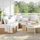 MIULEE 24x24 Outdoor Pillows,Set of 2 Throw Pillows Waterproof,Soft Support Throw Inserts Decorative Water Resistant for Patio Furniture and Garden
