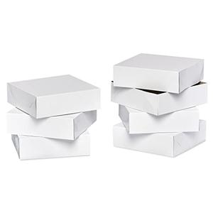 American Greetings Square White Gift Boxes with Lids, for Birthdays, Holidays and All Occasions, (6 Boxes, 9'' x 9'')
