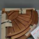 AquaTeak The Original 15.5" Kai Corner Teak Shower Bench with Shelf