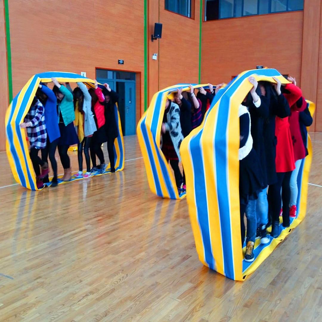 KINDEN Teamwork Games Group Learning Activity Fun Playing Run Mat for Kids and Adults Field Day Game (Color002-20ft)