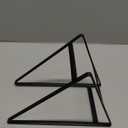 2 Pack Triangle Plate Holders Organizers Large Upright Cabinet Dish Drying Racks Metal Plate Dish Organizers Racks Stands for Countertop and Cupboard Black