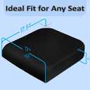Memory Foam Seat Cushion, Ergonomic Office Chair Cushion for Back, Coccyx, Sciatica & Tailbone Pain Relief and Pressure Relief Ideal for Car Seat, Wheelchair, Stadium & Recliner, Extra Cover (Gray), Standard