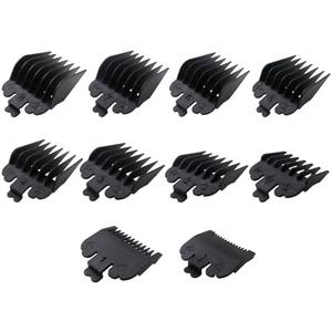 WELURE 10Pcs Clipper Guards Set Replacement for Limural K11S/ Novah HCL-001/ Surker K7S/K9C/K9S - 1/16" to 1" - Black