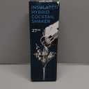 Insulated Cocktail Shaker Set | Double Wall Stainless Steel | Martini Shaker for Home Bar Bartending | Built-in Drink Measurement System & Strainer, Travel Bag, 35 Recipes | Gift Set (Silver)