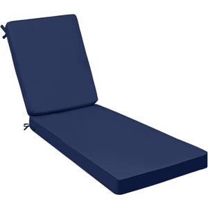 AAAAAcessories Outdoor Chaise Lounge Cushions, Fade-Resistant, Waterproof Patio Furniture Replacement Cushions, 72" x 21" x 3", Navy Blue