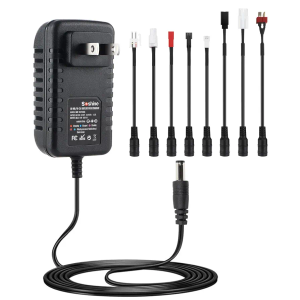 RC Battery Charger for 4.8V 7.2V 8.4V 9.6V NiMH/NiCD Battery, RC Car Charger for 2.4V-12V NiMH/NiCD B attery Pack(NOT for LiPO Battery)