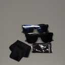 LINVO Trendy Polarized Mirrored Sunglasses Men Womens, Flat One Piece Reflective Shades for Driving Fishing UV400 Protection (2pack Black Frame | Grey Lens + Black Frame | Silver Lens)