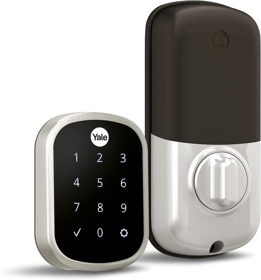 Yale Key Free Touchscreen Deadbolt with Z-Wave Plus - Yale Pro Series, Satin Nickel, YRD157-NR-619