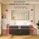 Keonjinn 55" x 30" Brushed Nickel Bathroom Mirrors for Over Sink, Aluminum
