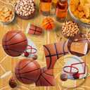 Gatherfun Basketball Party Supplies Kit for 24 - Basketball Party Decorations with Dinner & Dessert Plates, Napkins, Cups, Banner & Tablecloth - for Basketball Birthday & Sports Party Decorations