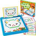 Coogam Magnetic Drawing Board, Large Magnet Doodle Board with Pen and Dot Beads, Color Shape Pattern Art Pad, Montessori Educational Traveling Toy Gift for 3 4 5 6 Years Old Toddlers