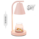 Pink Candle Warmer, Candle Warmer Lamp with Timer，Electric Candle Lamp Warmer for Scented Wax with 2 Bulbs，House Warming Gifts New Home&Gifts for Women, Candle Lamp for Jar Candles