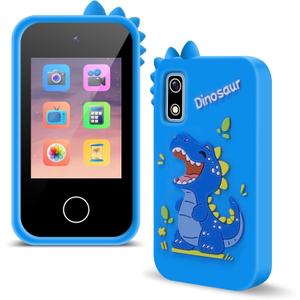Kids phone Toy, 2.8" 2K HD Touchscreen, Dual Cameras for Photo & Video,8GB TF card Music Games Learning kids smart phone, 1000mAh Long Battery, Dinosaur/Unicorn Themes, Gift for Boys & Girls Ages 3+