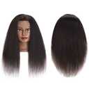 Traininghead 16 inch 100% Real Hair Mannequin Head Training Head Cosmetology Doll Head Manikin Practice Head Hairdresser with Free Clamp Holder Female